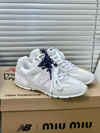 UA Miu Miu x New Balance 530 SL suede and mesh sneakers