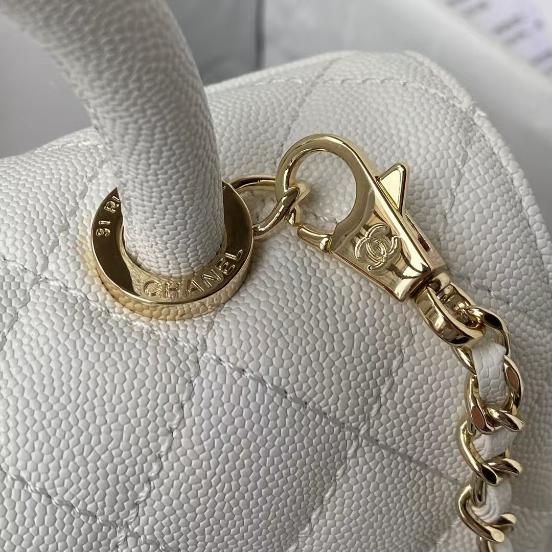 Ch*el coco handle bag a92990 24x10x14cm