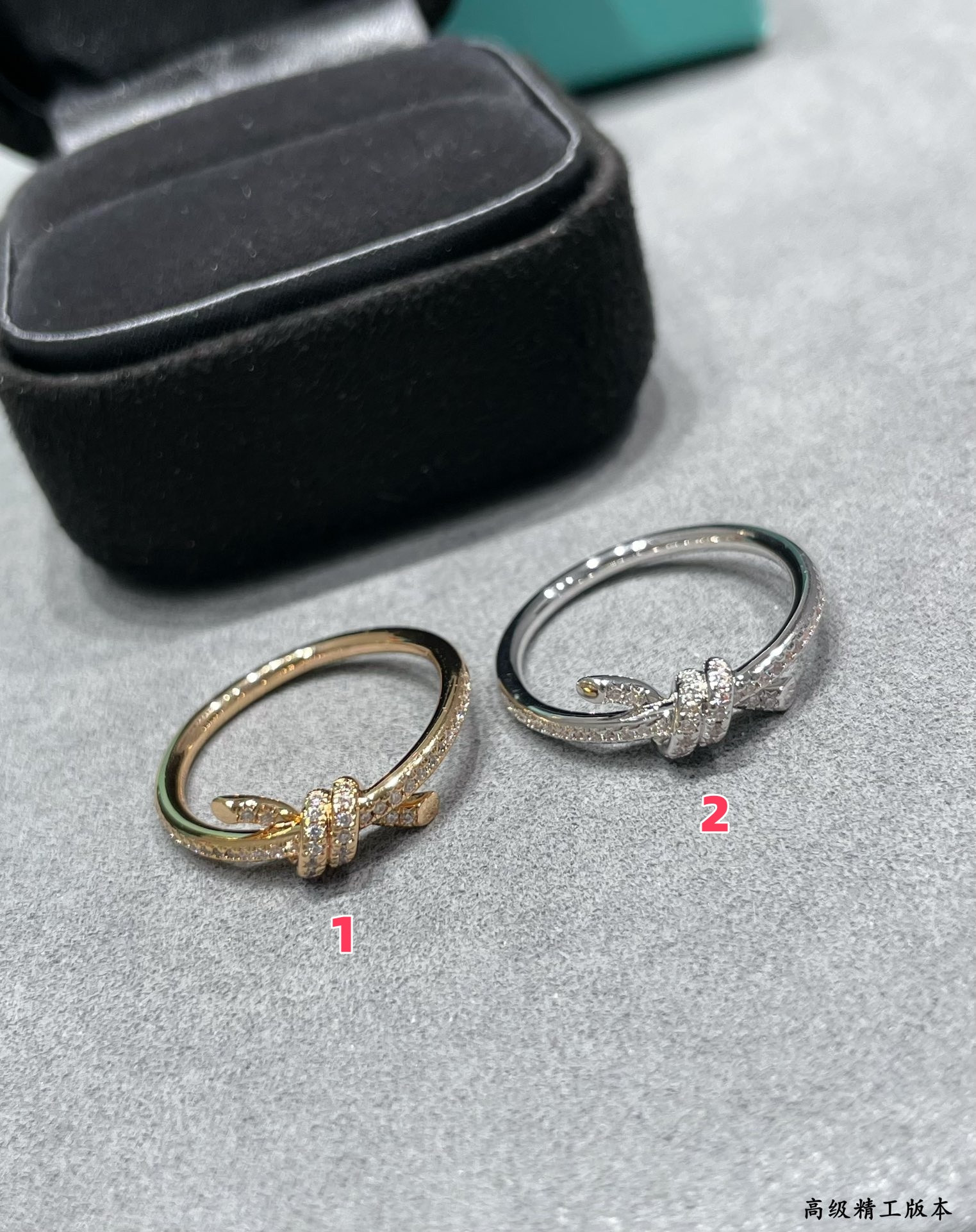 t*f*ny & co. half-halo Di*m*nd knot ring