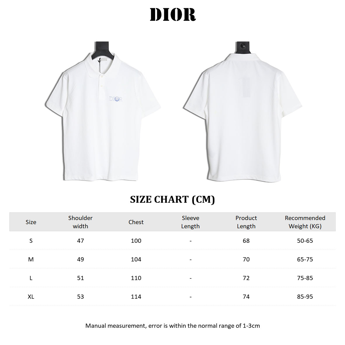 D*or 25ss short-sleeved polo shirt