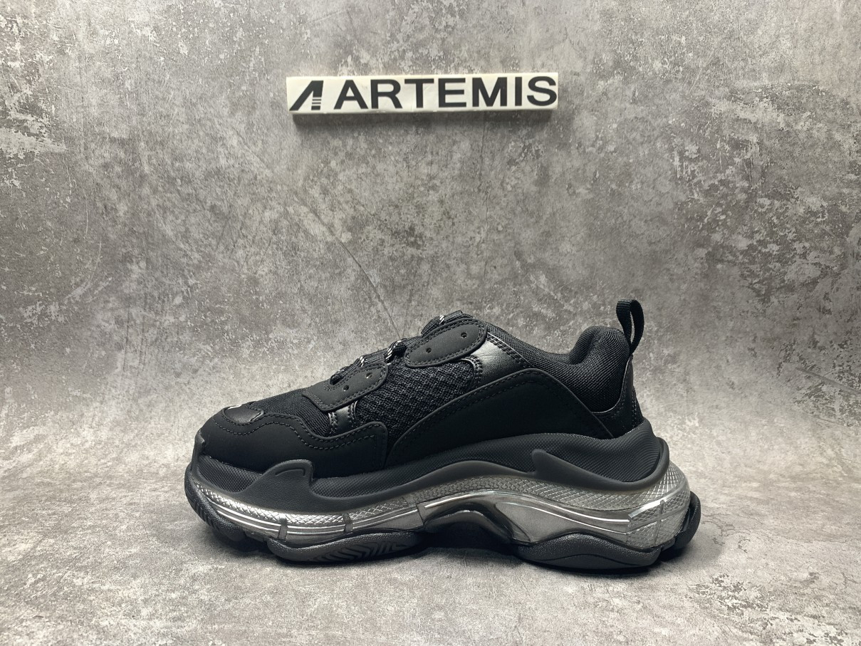 Balenciga Triple S Clear Sole Black Ivory