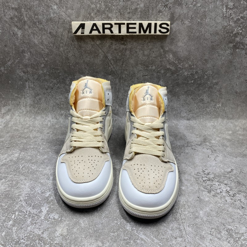 Air Jordan 1 Mid SE Craft Inside Out White Grey