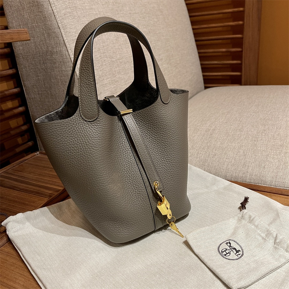 H**me5 picotin 18cm pewter gray without original box