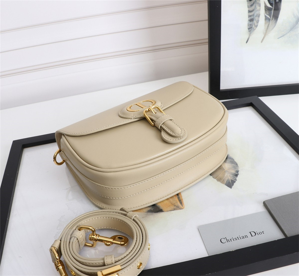 medium D*or bobby bag beige box calfskin