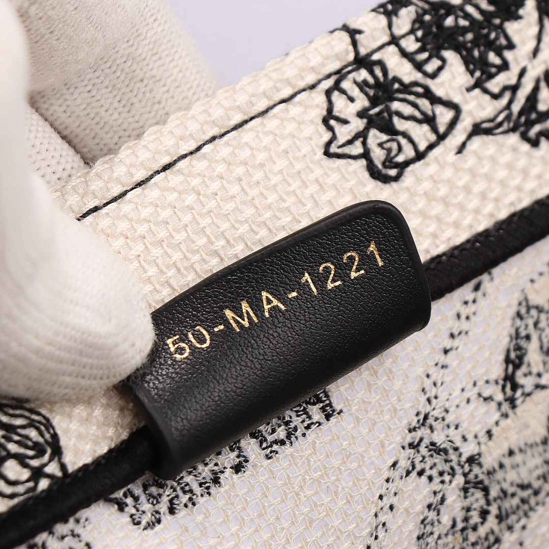 medium D*or book tote de jouy zodiac 14 x 11 x 6.5 inches