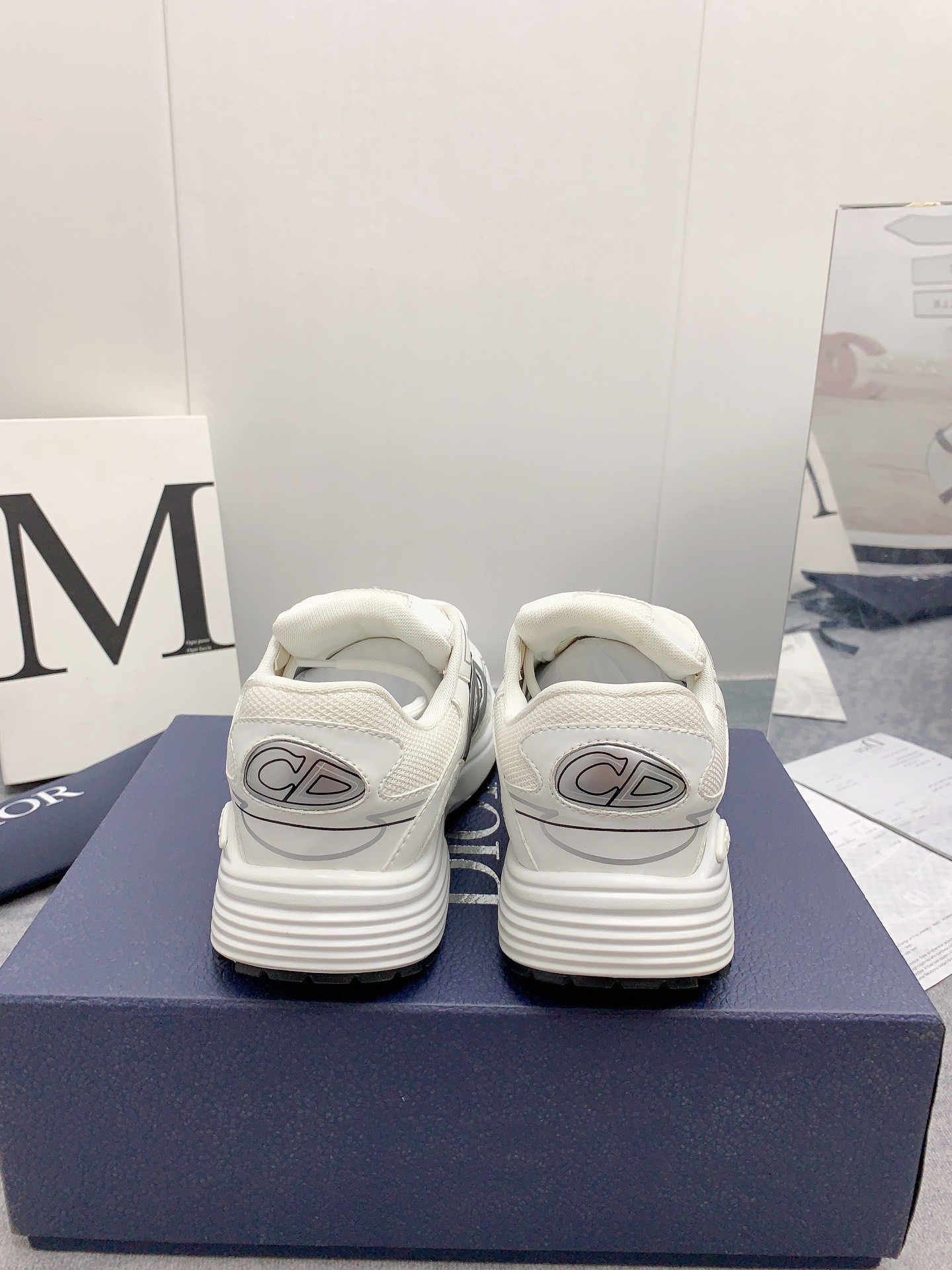 ua D*or b30 sneaker white mesh and technical fabric