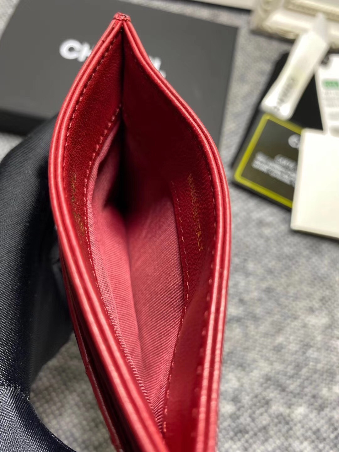 Ch*el card holder 11.2×7.5×0.5cm