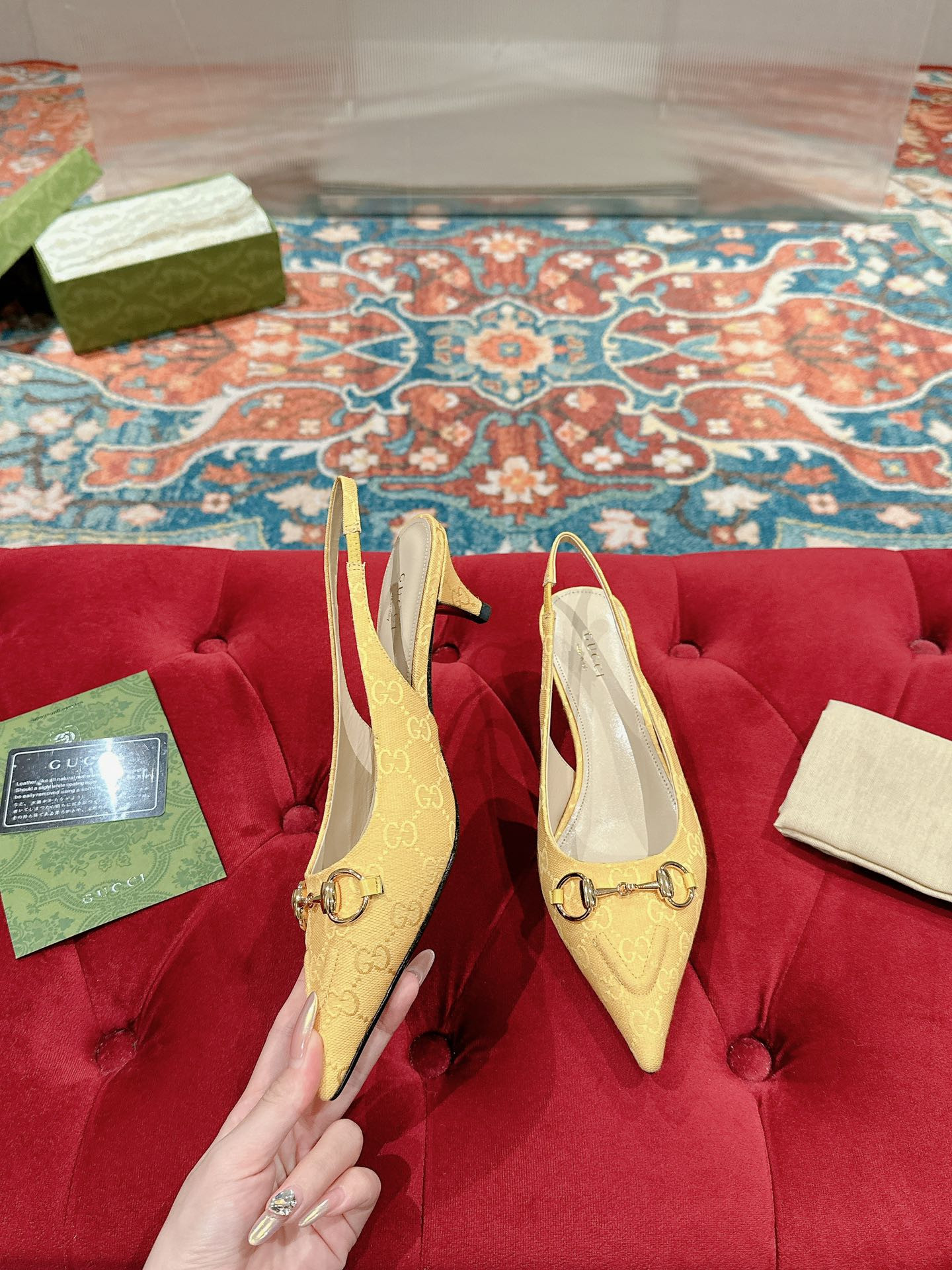 ua G*u*i horsebit slingback pump low heel