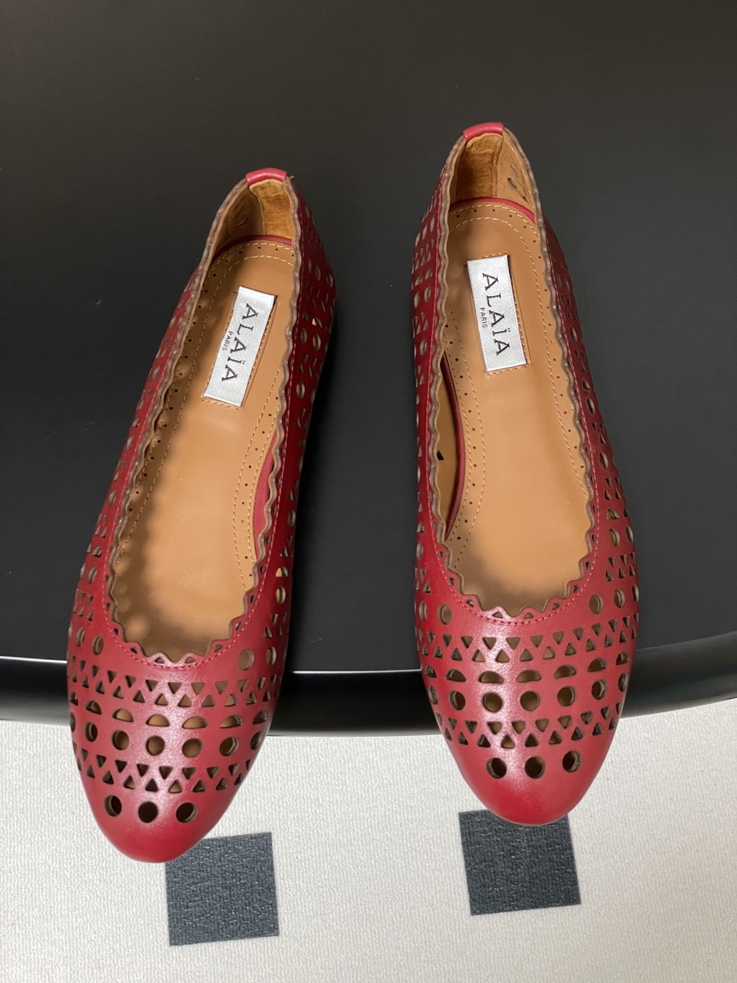 UA Alaïa Laser-cut Leather Ballet Flats(Customized Size 7-10 days production time)